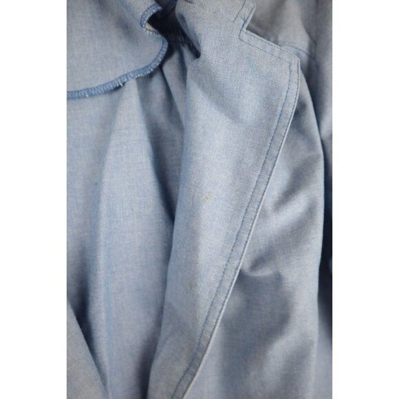 VINTAGE WOMEN'S BLUE 3/4 SLEEVE BUTTON-UP TOP - COS COB - SIZE 38 - Picture 6 of 8